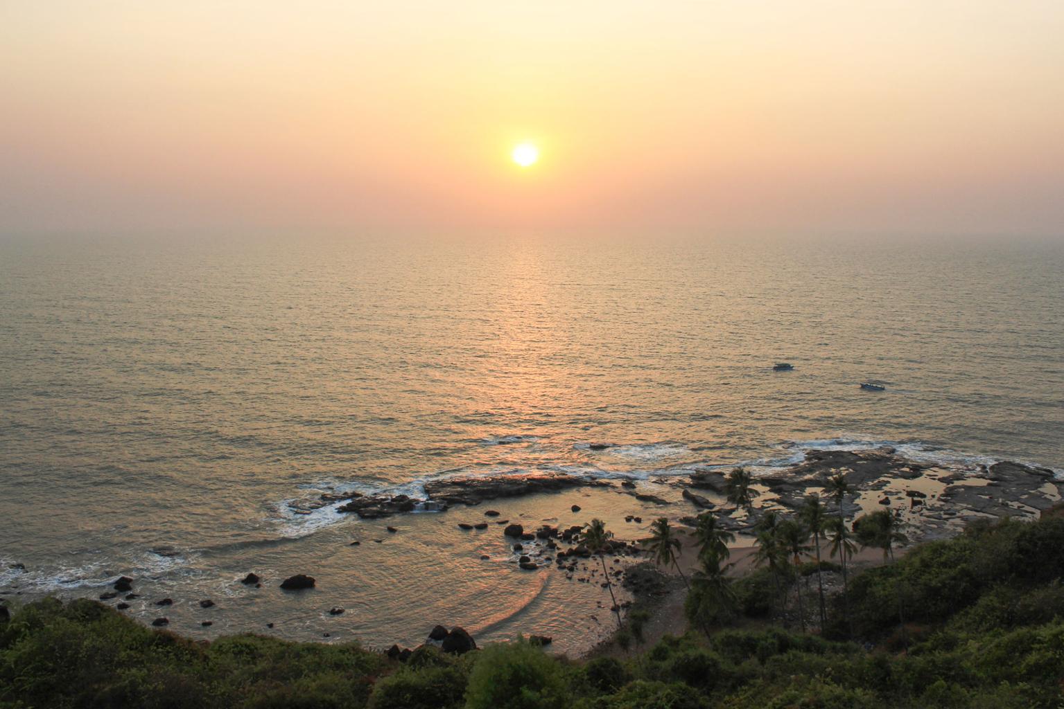 South Goa beach peaceful sunset