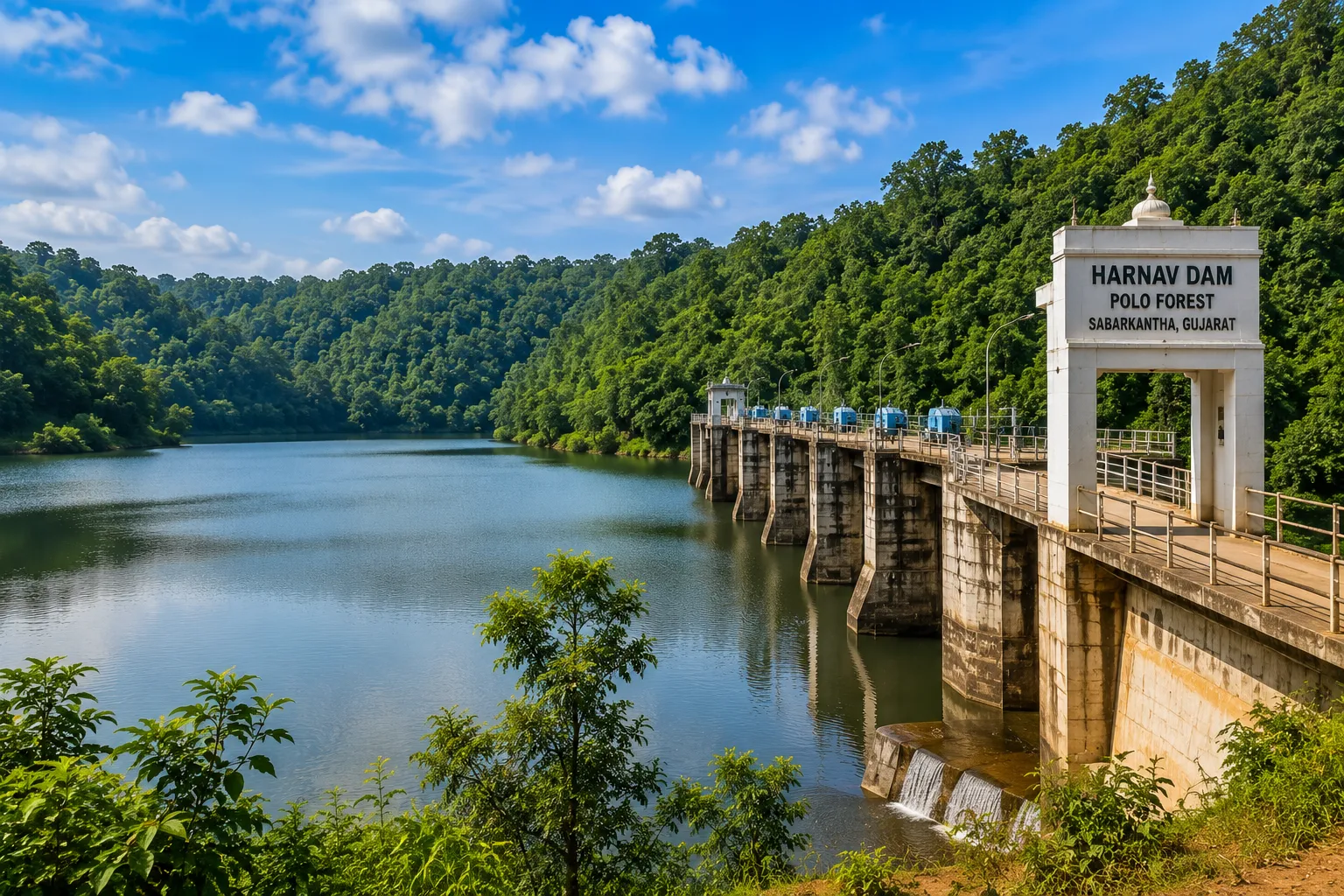 Harnav Dam near Polo Forest, Gujarat