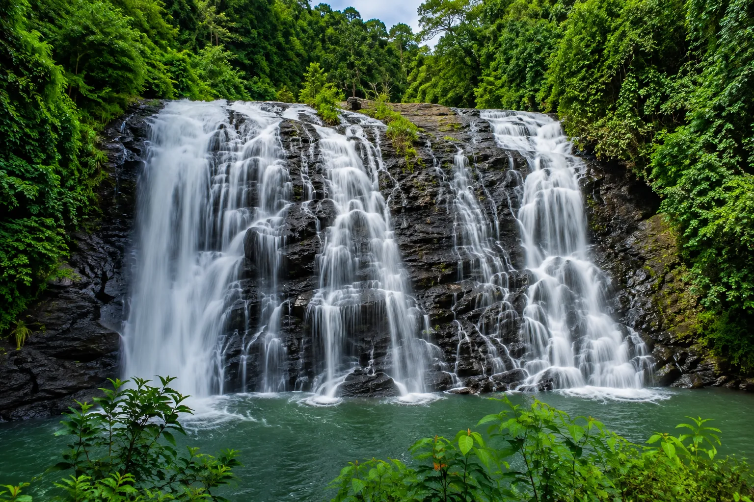 Abbey Falls surrounded by lush greenery in Coorg Karnataka