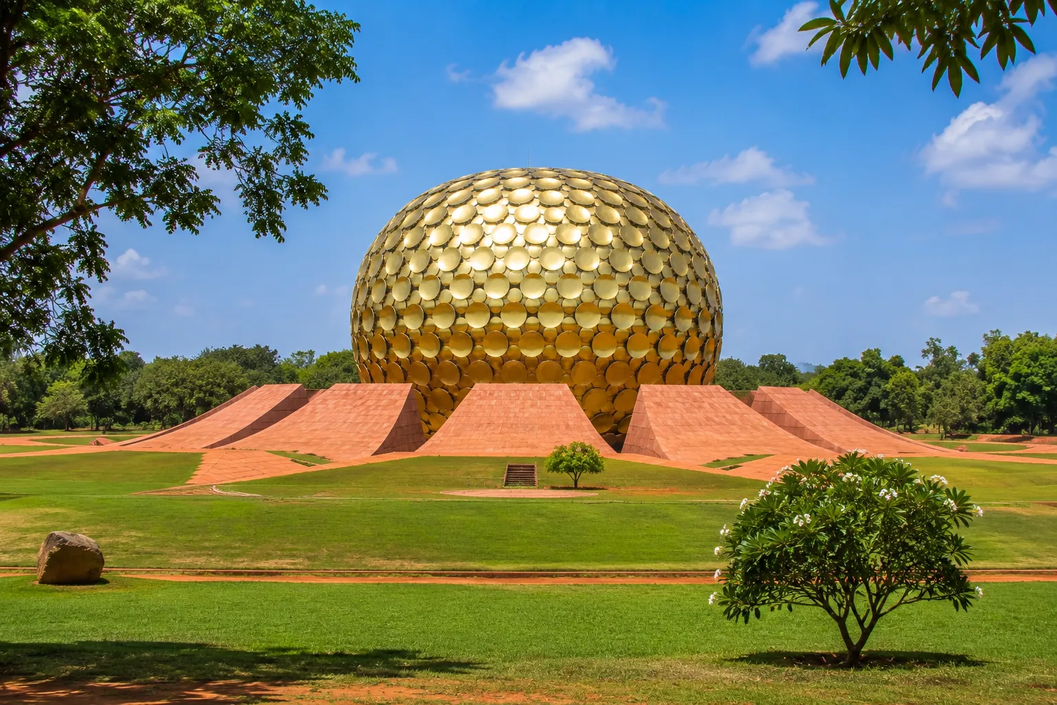 Matrimandir meditation center in Auroville Puducherry