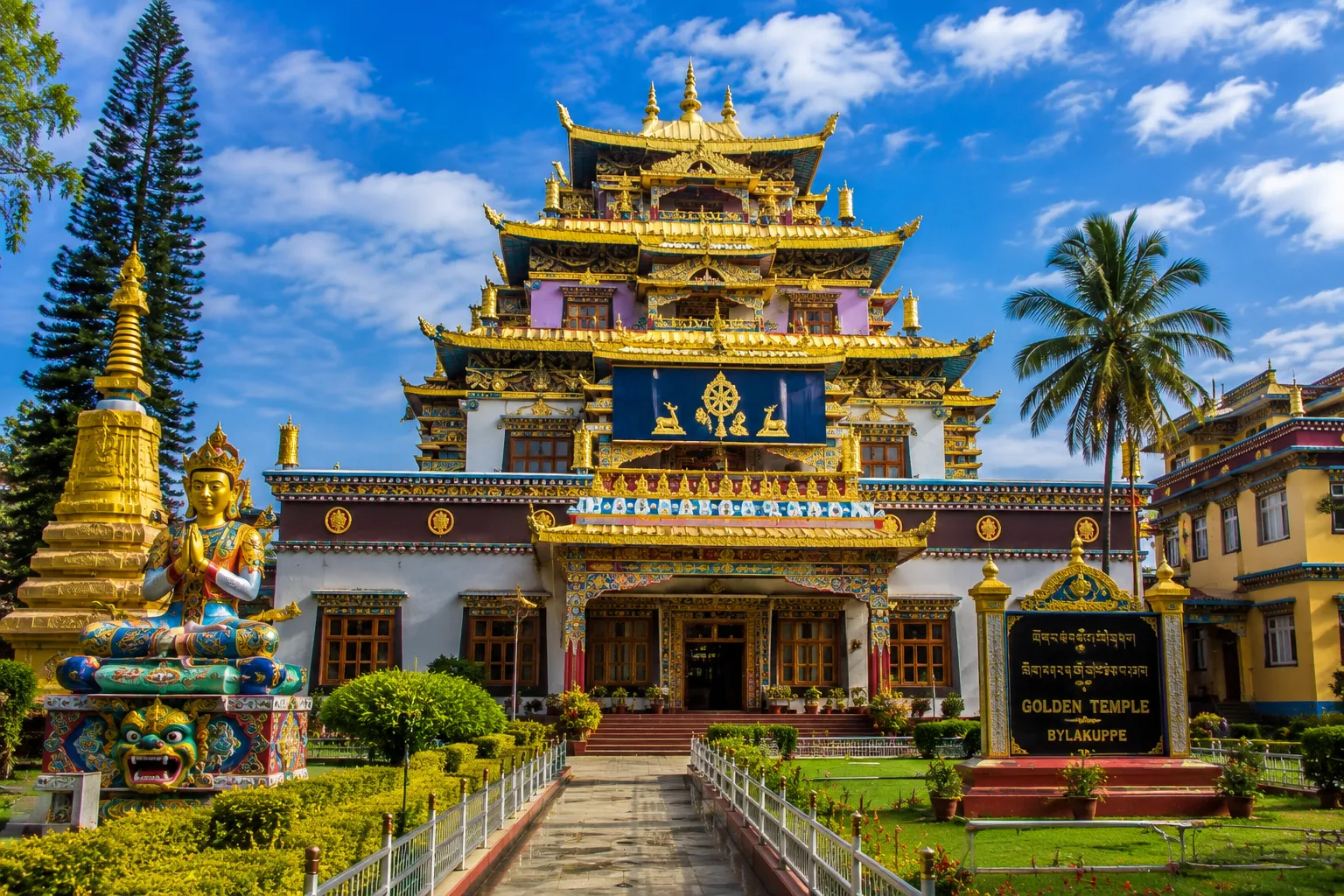 Golden Temple Bylakuppe Tibetan Monastery near Coorg Karnataka