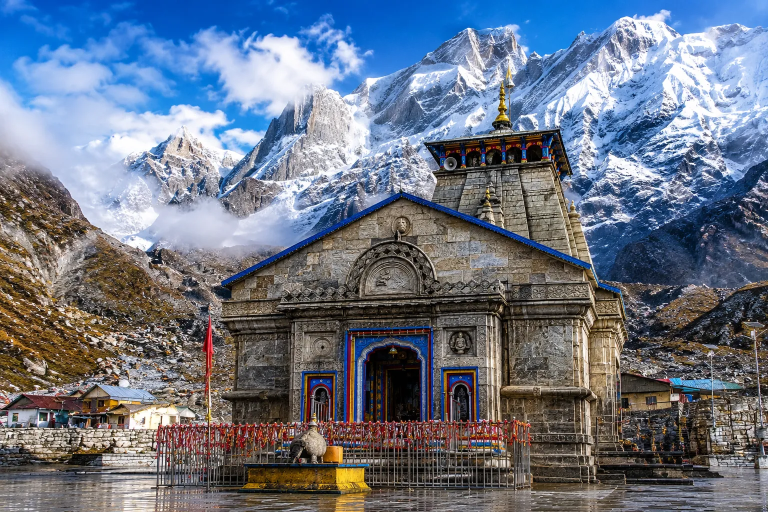 Kedarnath Temple during Char Dham Yatra in Uttarakhand, India