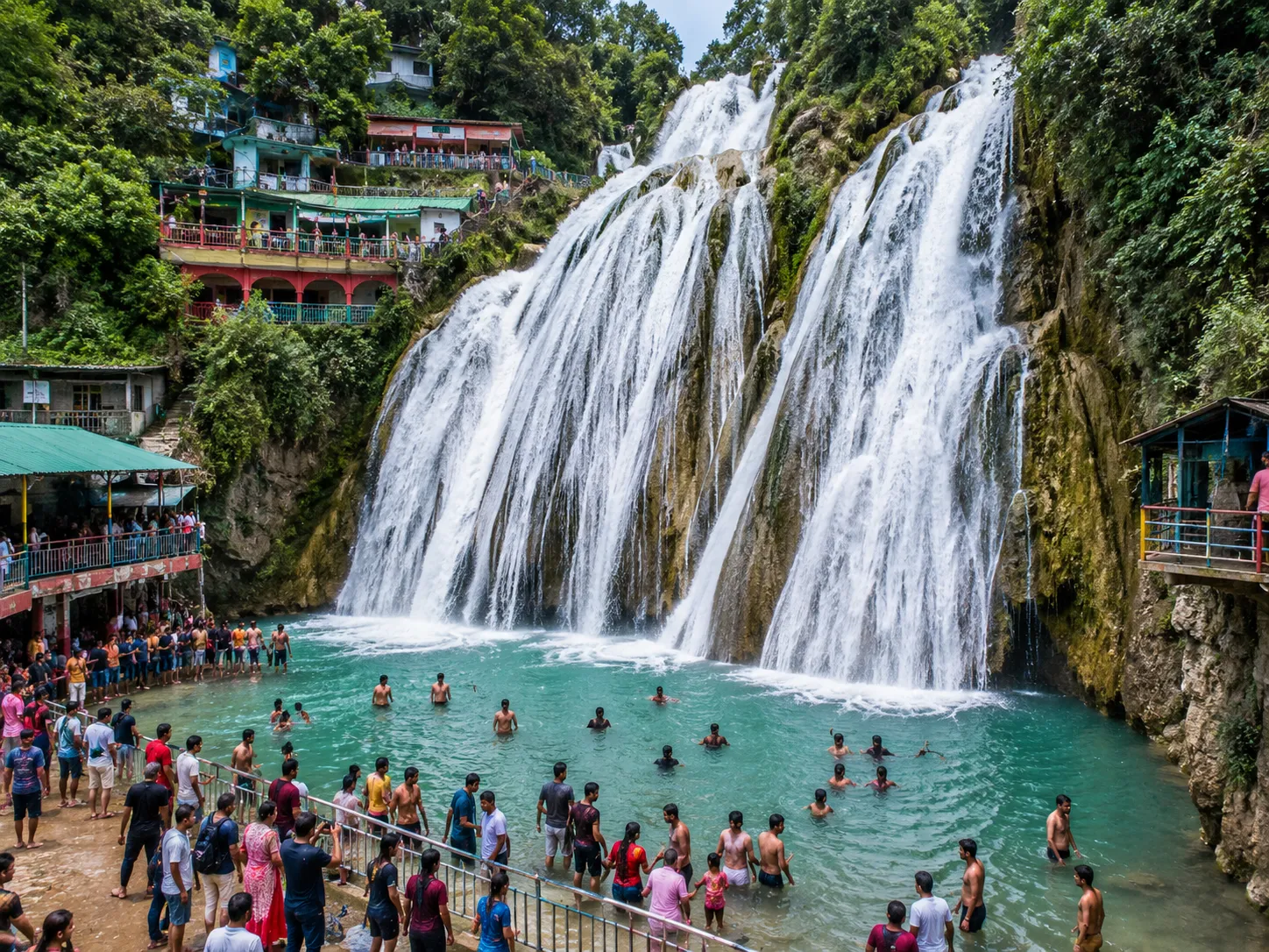 Beautiful Kempty Falls near Mussoorie in Uttarakhand
