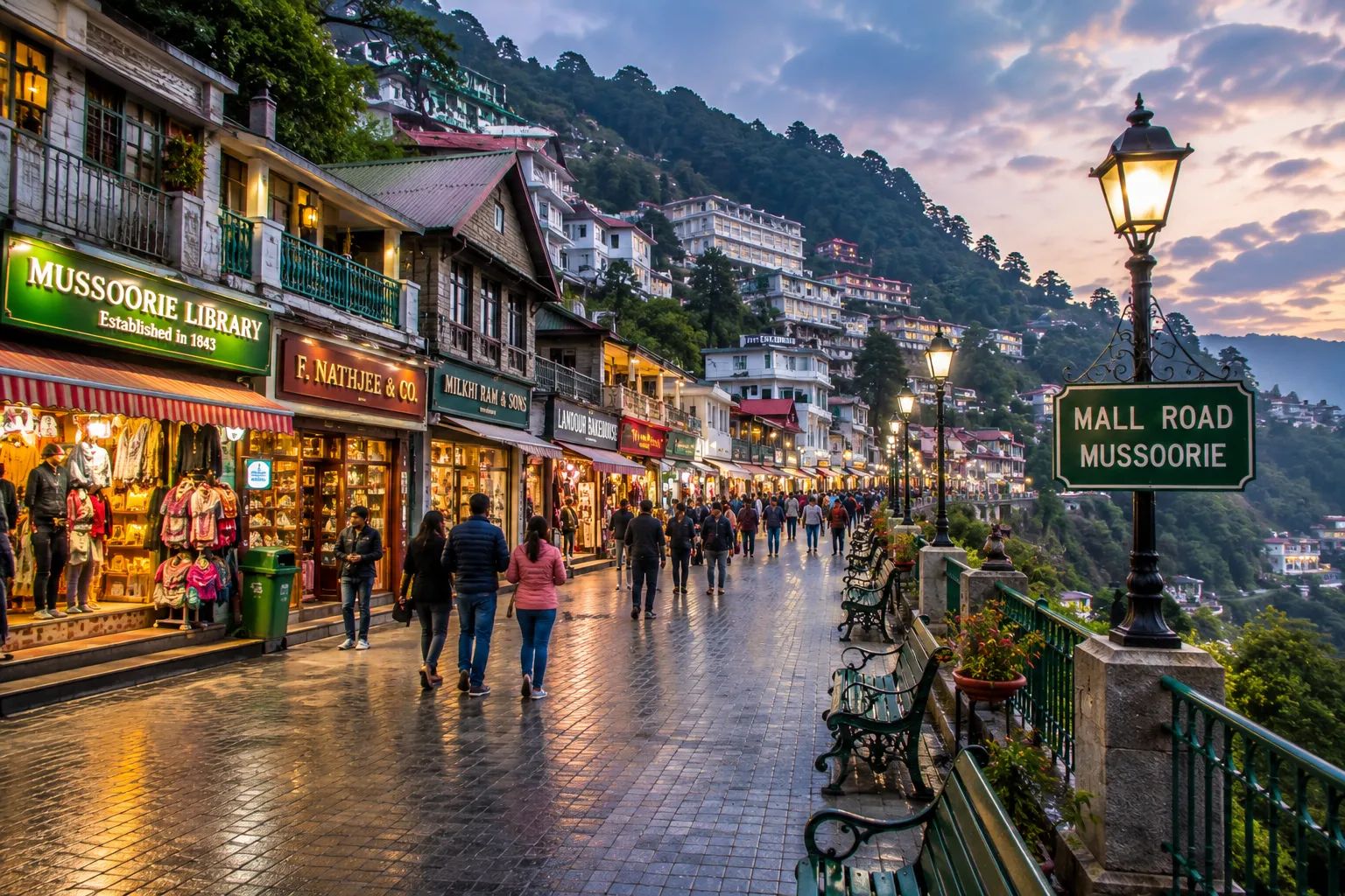 Mussoorie Mall Road Uttarakhand Tour