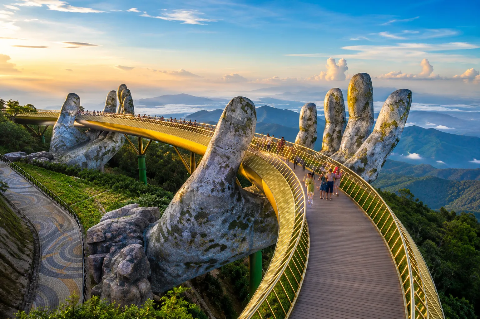 Golden Bridge Ba Na Hills Vietnam