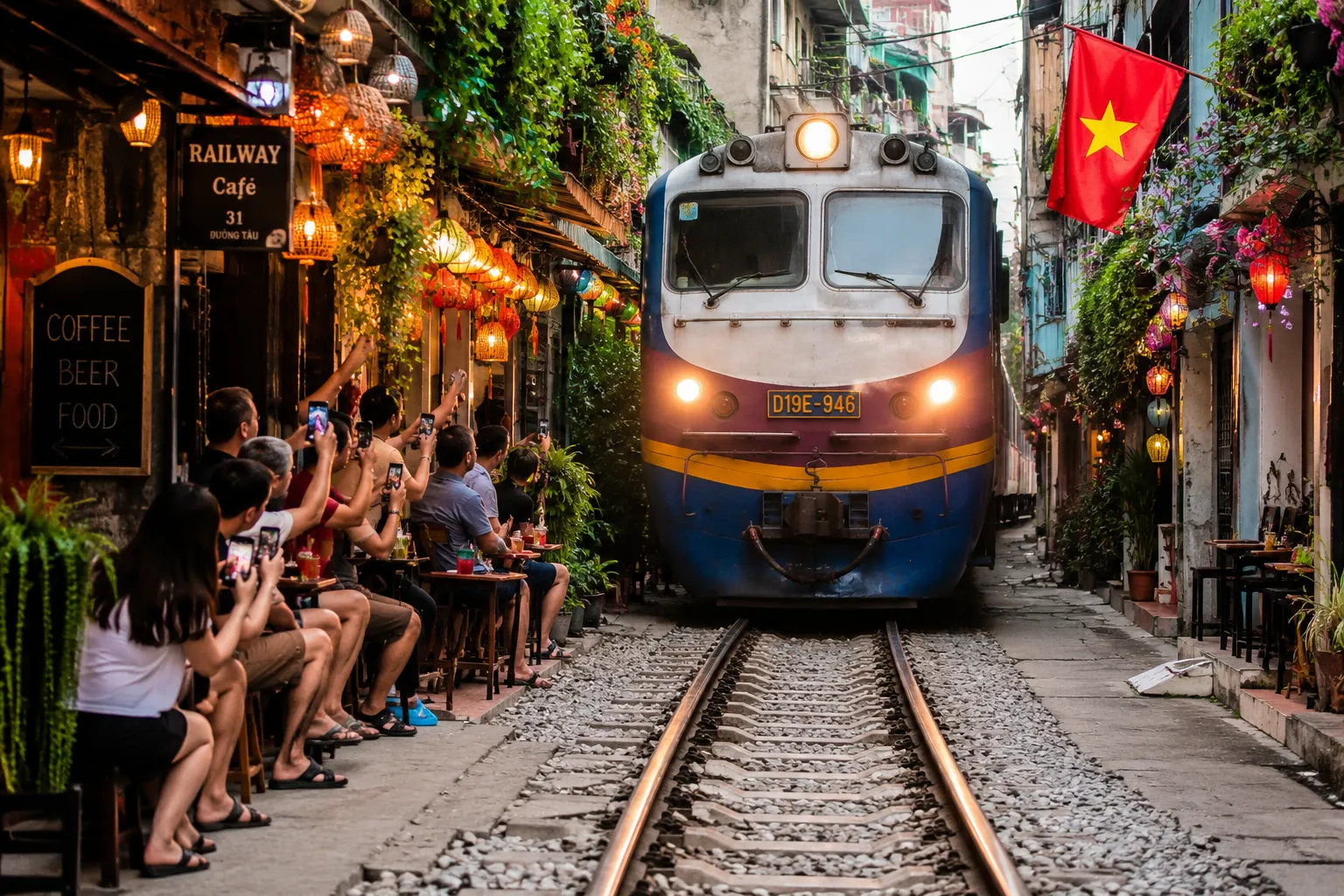 Hanoi Train Street Vietnam