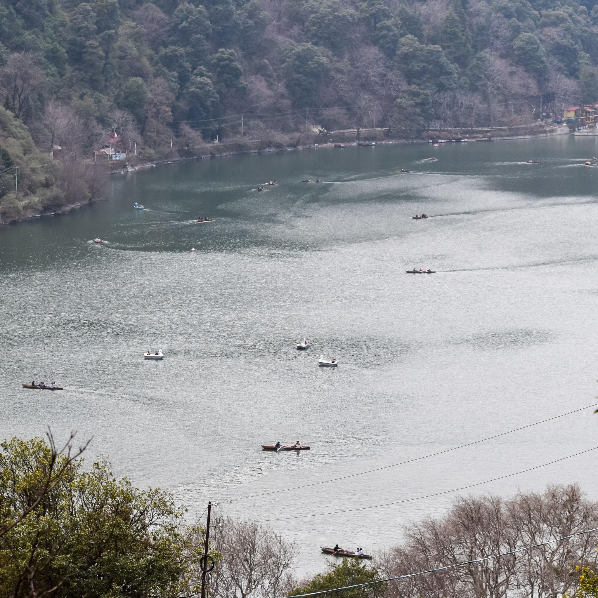 Nainital lake and hill station view