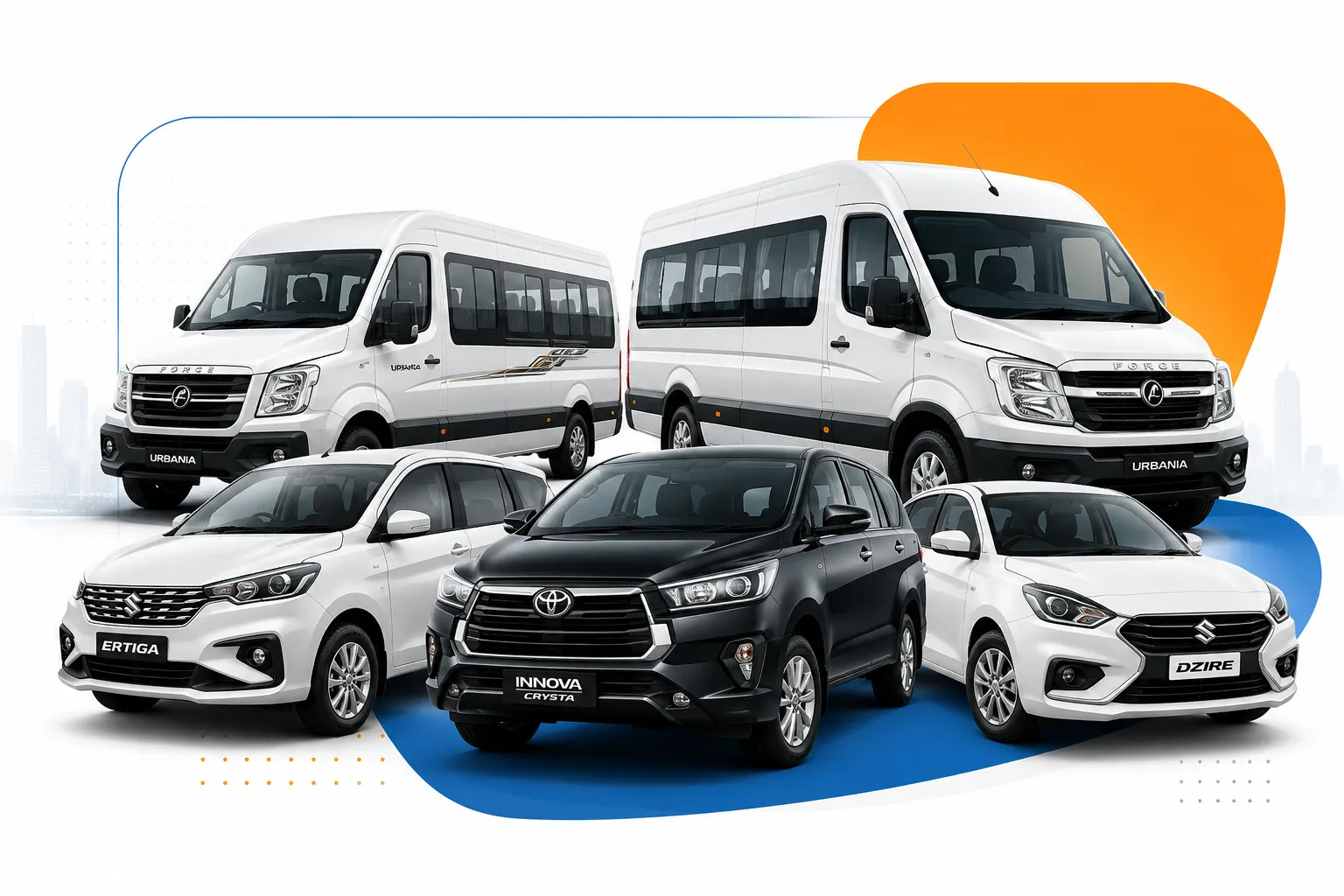 Car Rental Ahmedabad - Innova Crysta, Ertiga, Urbania and Tempo Traveller